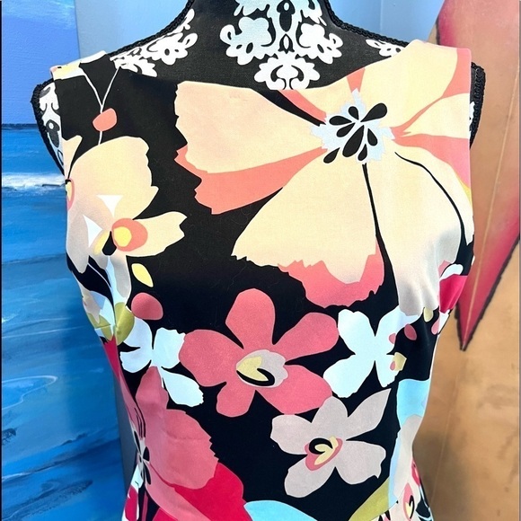 🌺David Meister, Amazing Flower Power Dress, Gorgeous Colors & Design, 8 - Picture 11 of 11